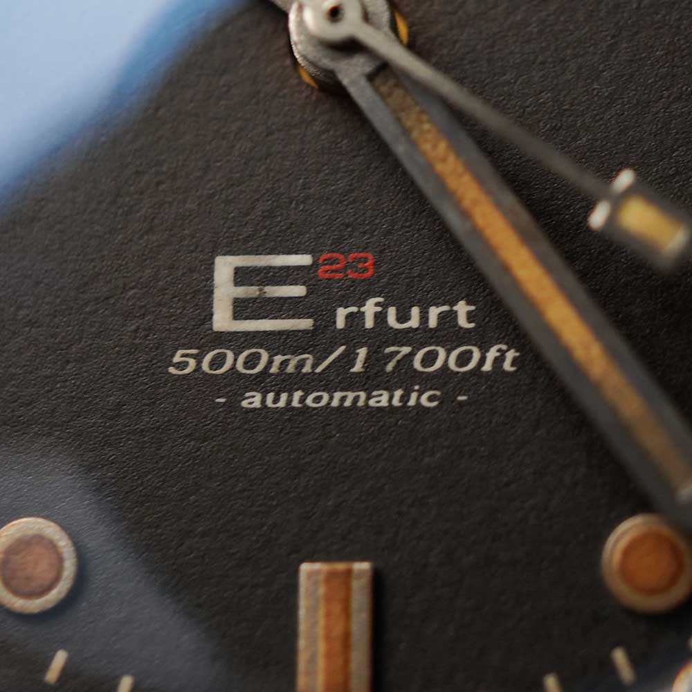 Vintage VDB E23 Historical Black Taucheruhr