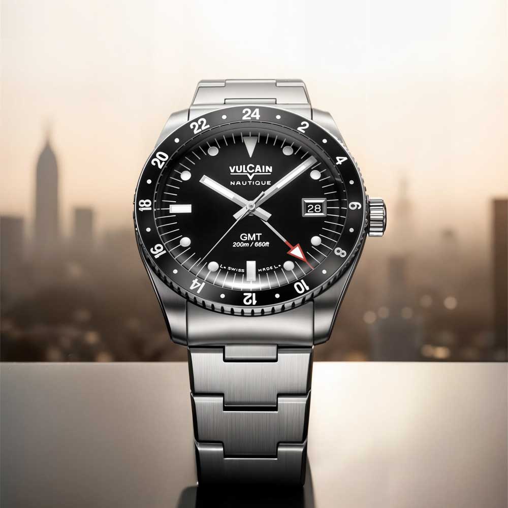 Vulcain Skindiver GMT - Black Luminova White 680174B07.BHM286