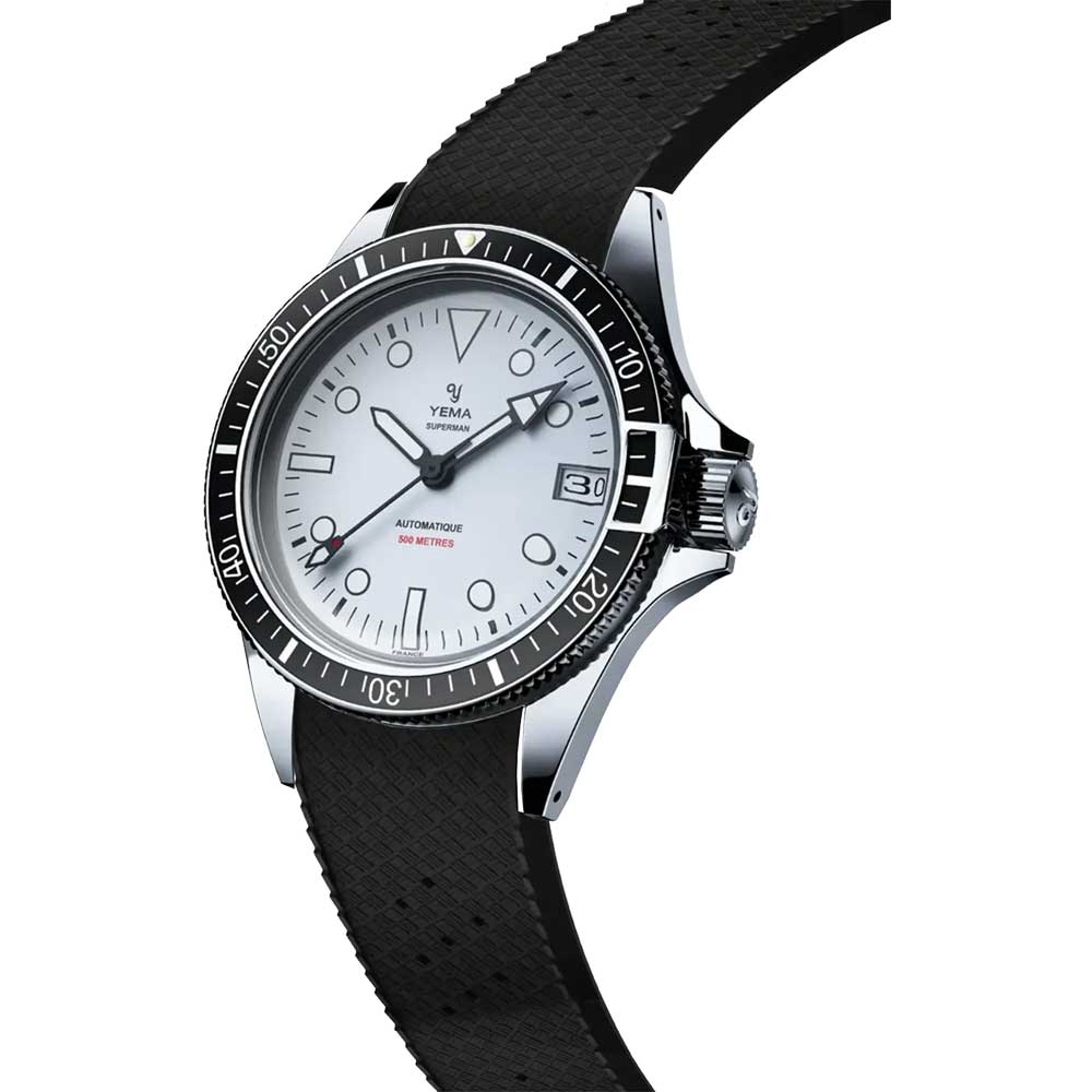 YEMA Superman 500 Dato Weiß YSUP23A Taucheruhr – WATCHDAVID.SHOP