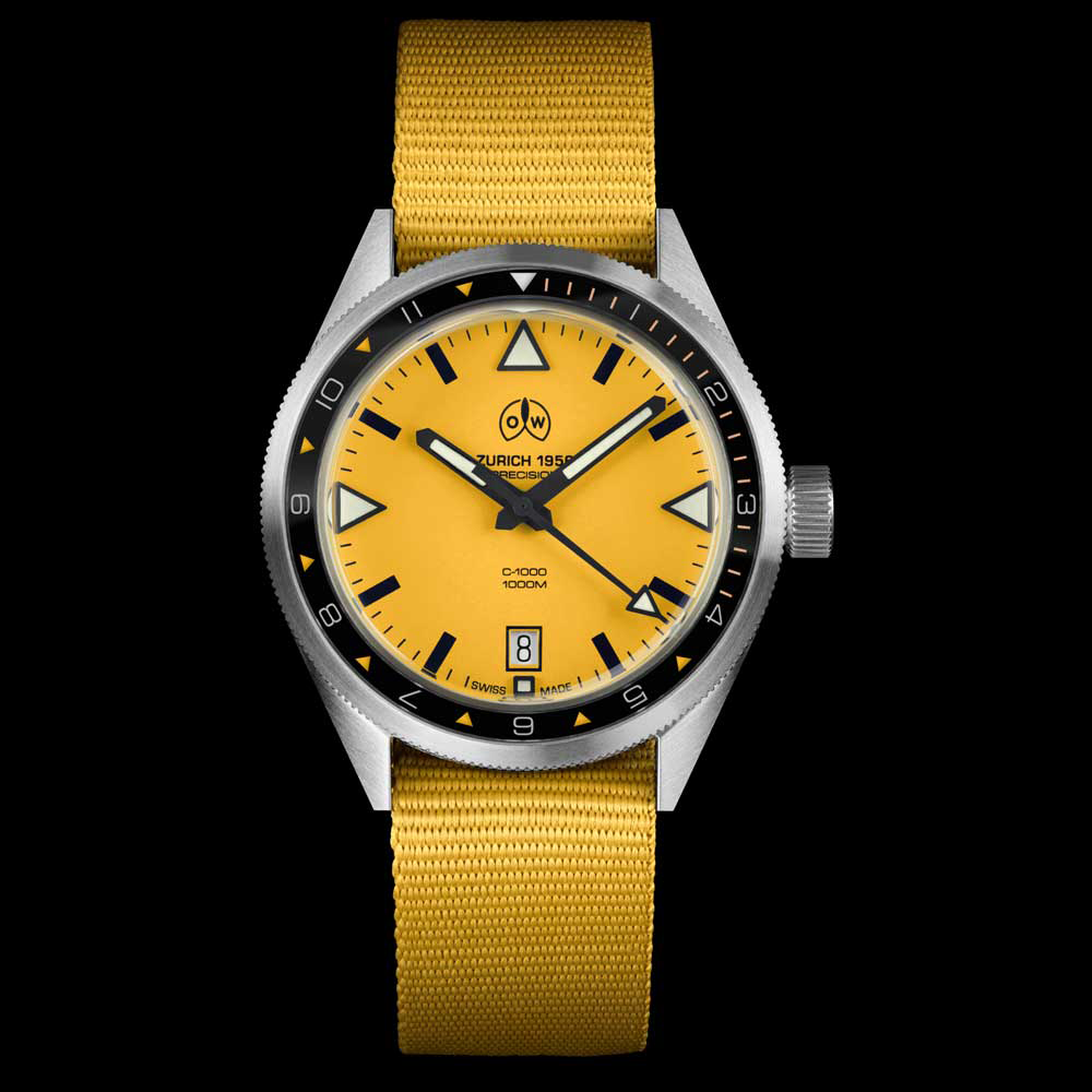 Ollech & Wajs C-1000 Yellow Black RAF Strap
Source:
Ollech & Wajs C-1000 Yellow Schwarzes RAF Band