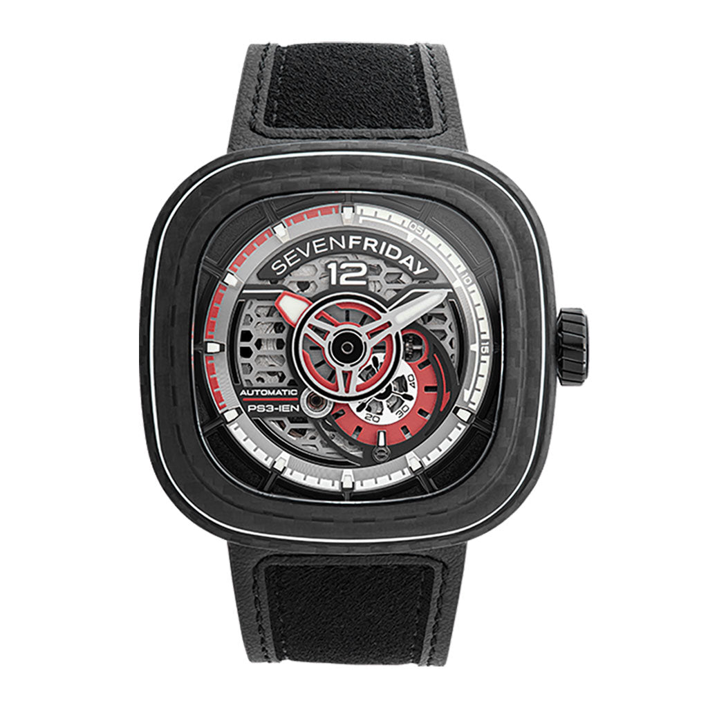 SEVENFRIDAY Ruby Carbon PS3 Ruby Photo Clock – - Main Image