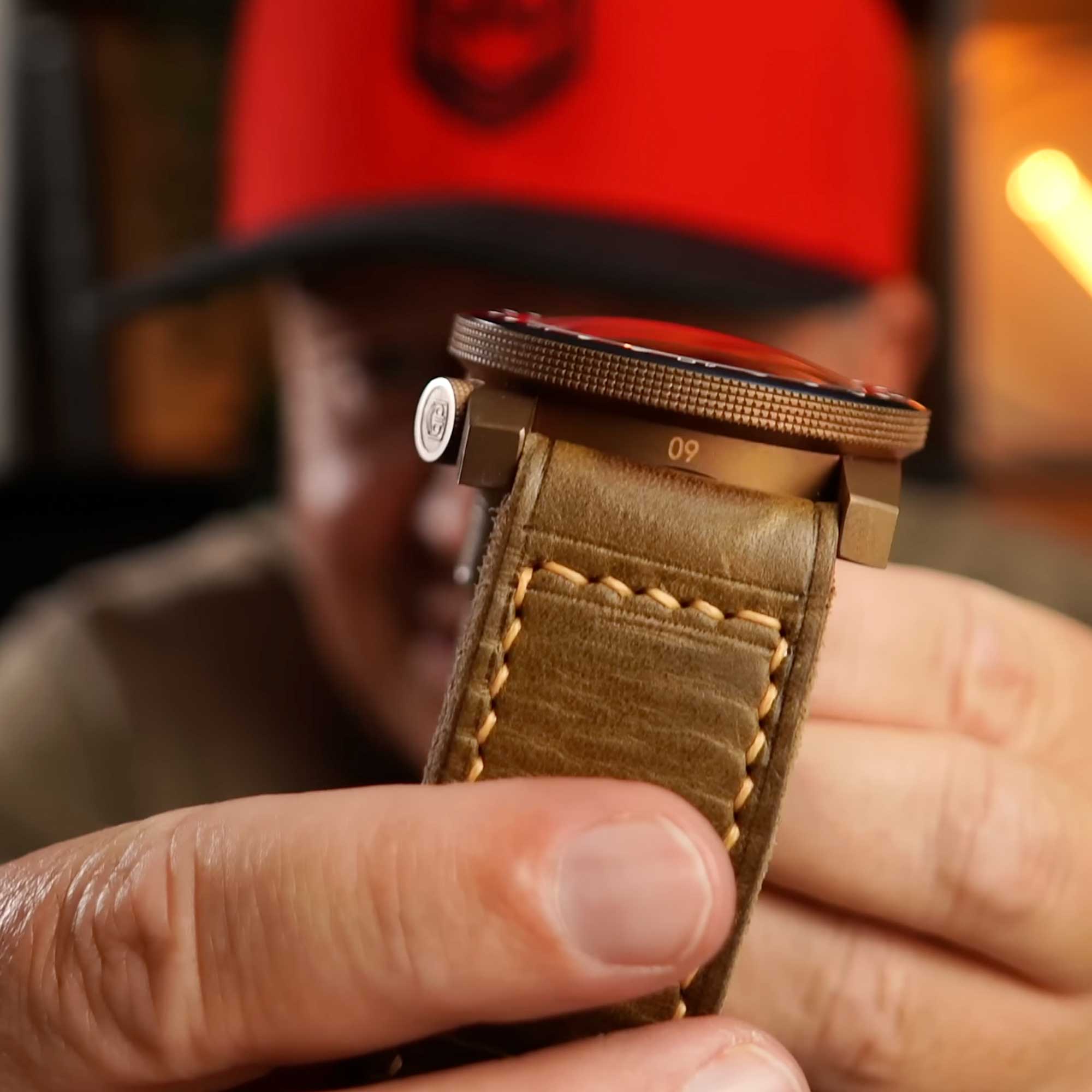 Vintage VDB D22 Pepsi GMT Bronze Fotouhr