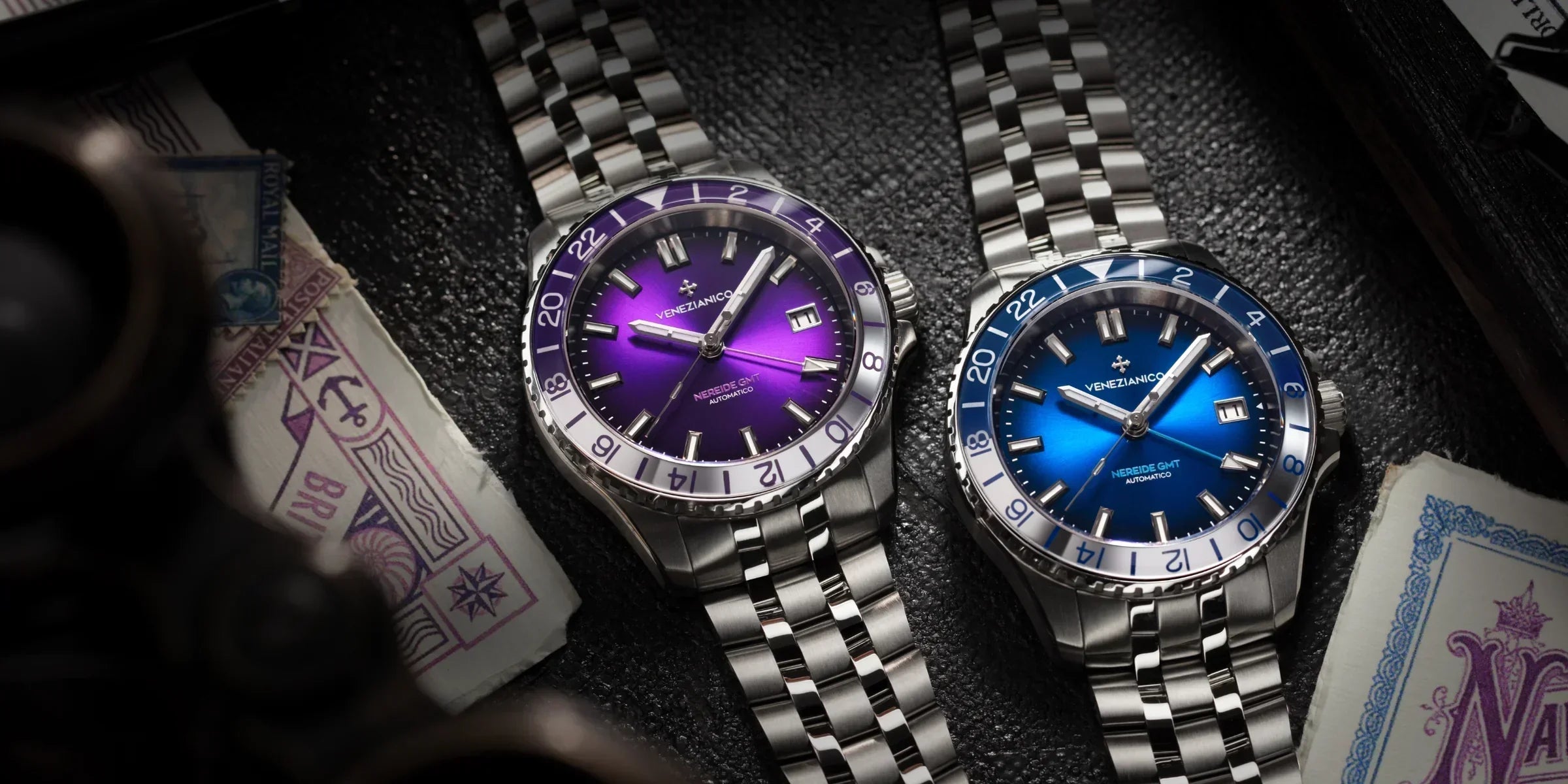 Neue Venezianico Nereide GMT 39: Blau und Lila im Überblick