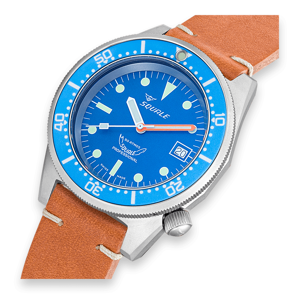 Squale 1521 Ocean Leather 1521OCN.PC Lederband Taucheruhr