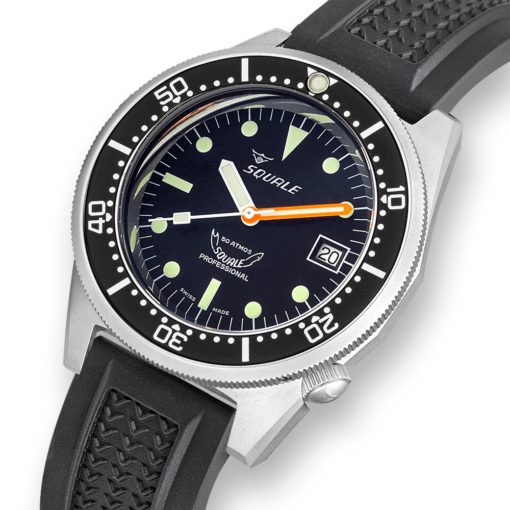 Squale 1521 Black Blasted 1521BKBL.NT Tropical Band Taucheruhr