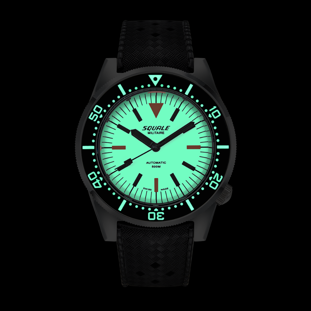 Squale 1521 Full Luminous Militaire 1521FUMIWT.HT Kautschukband Taucheruhr