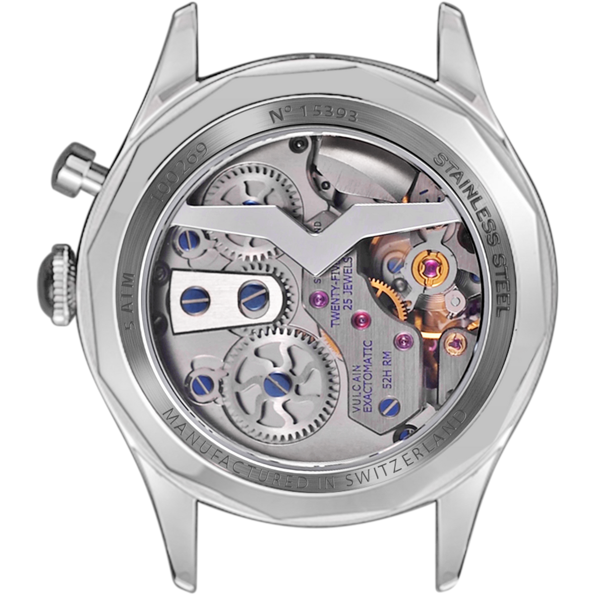 VULCAIN Cricket Classique 39 mm - Black & Khaki numbers