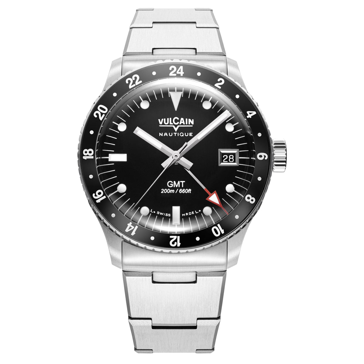 Vulcain Skindiver Nautical GMT - Black Luminova White 680174B07.BHM286