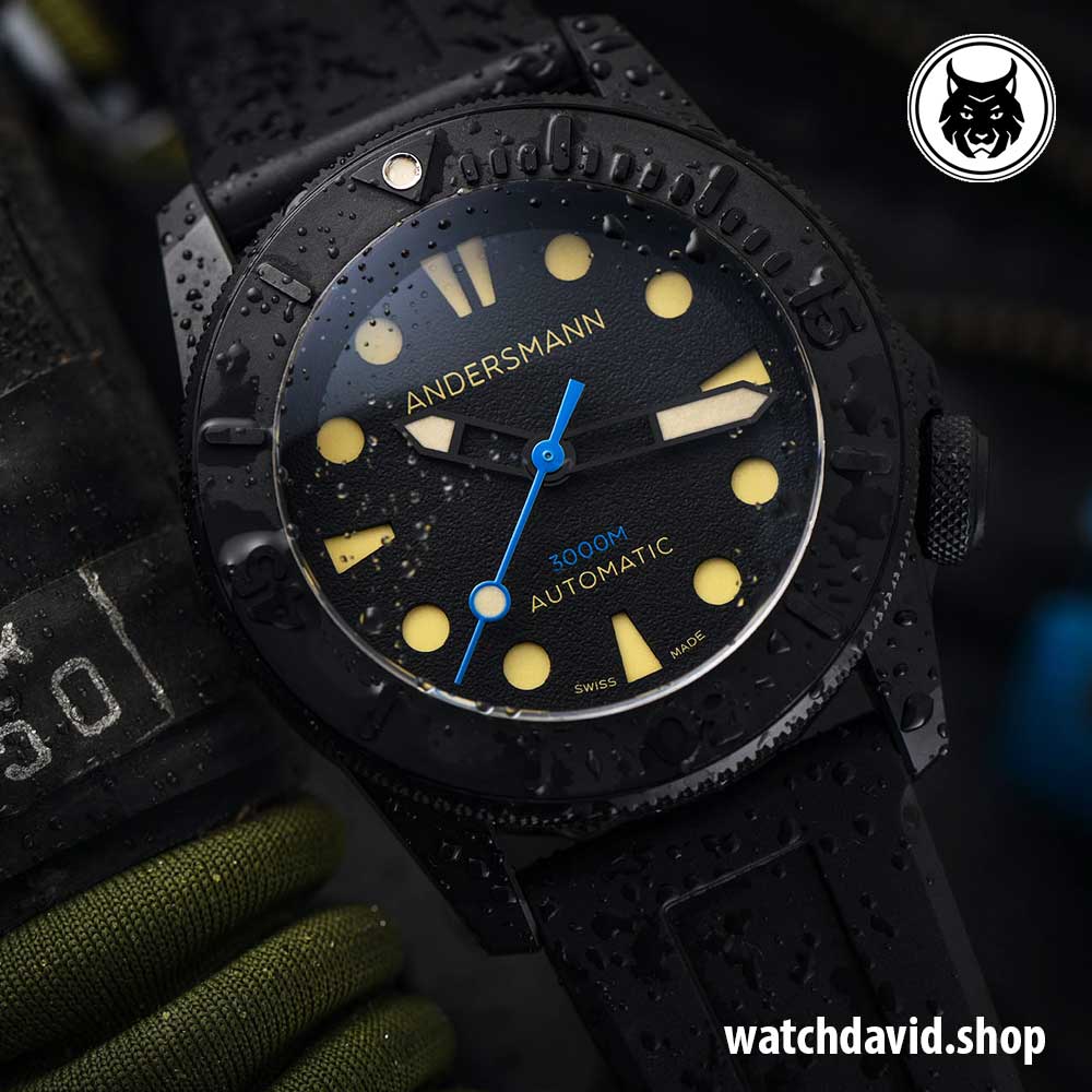 3.000m Taucheruhr Swiss Made - Andersmann DEEP OCEAN ANN0982