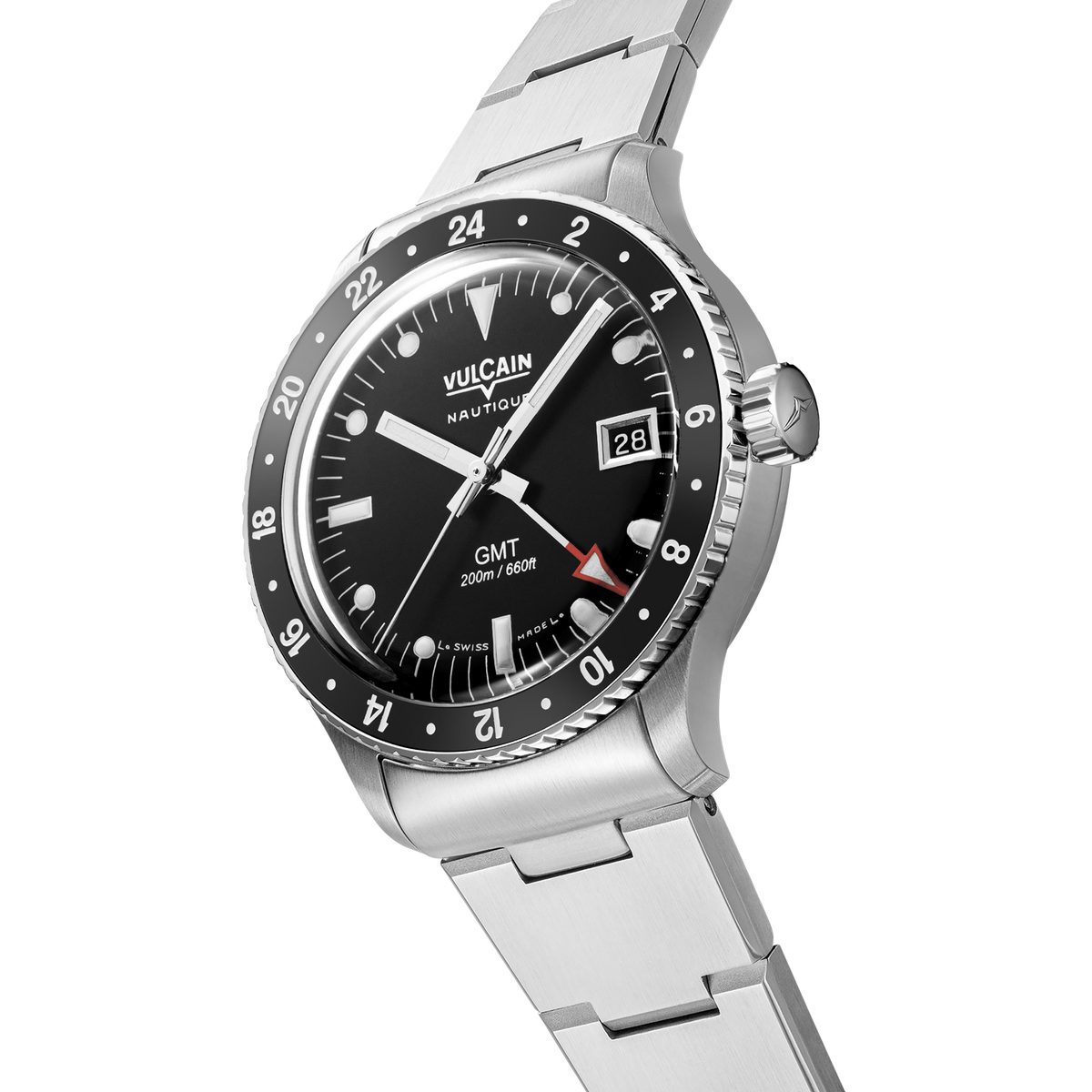 Vulcain Skindiver Nautical GMT - Black Luminova White 680174B07.BHM286