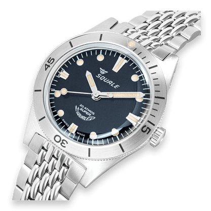 Super Squale Sunray Black Bracelet SUPERSSBK.AC Edelstahlband Taucheruhr