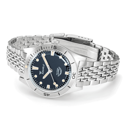 Super Squale Sunray Black Bracelet SUPERSSBK.AC Edelstahlband Taucheruhr