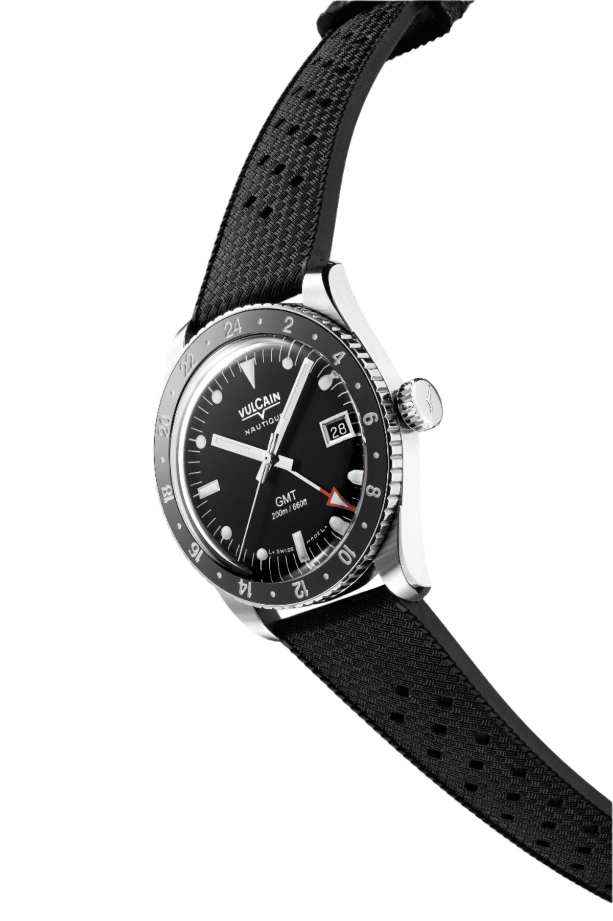Vulcain Skindiver Nautical GMT - Black Luminova White 680174B07.BHM286
