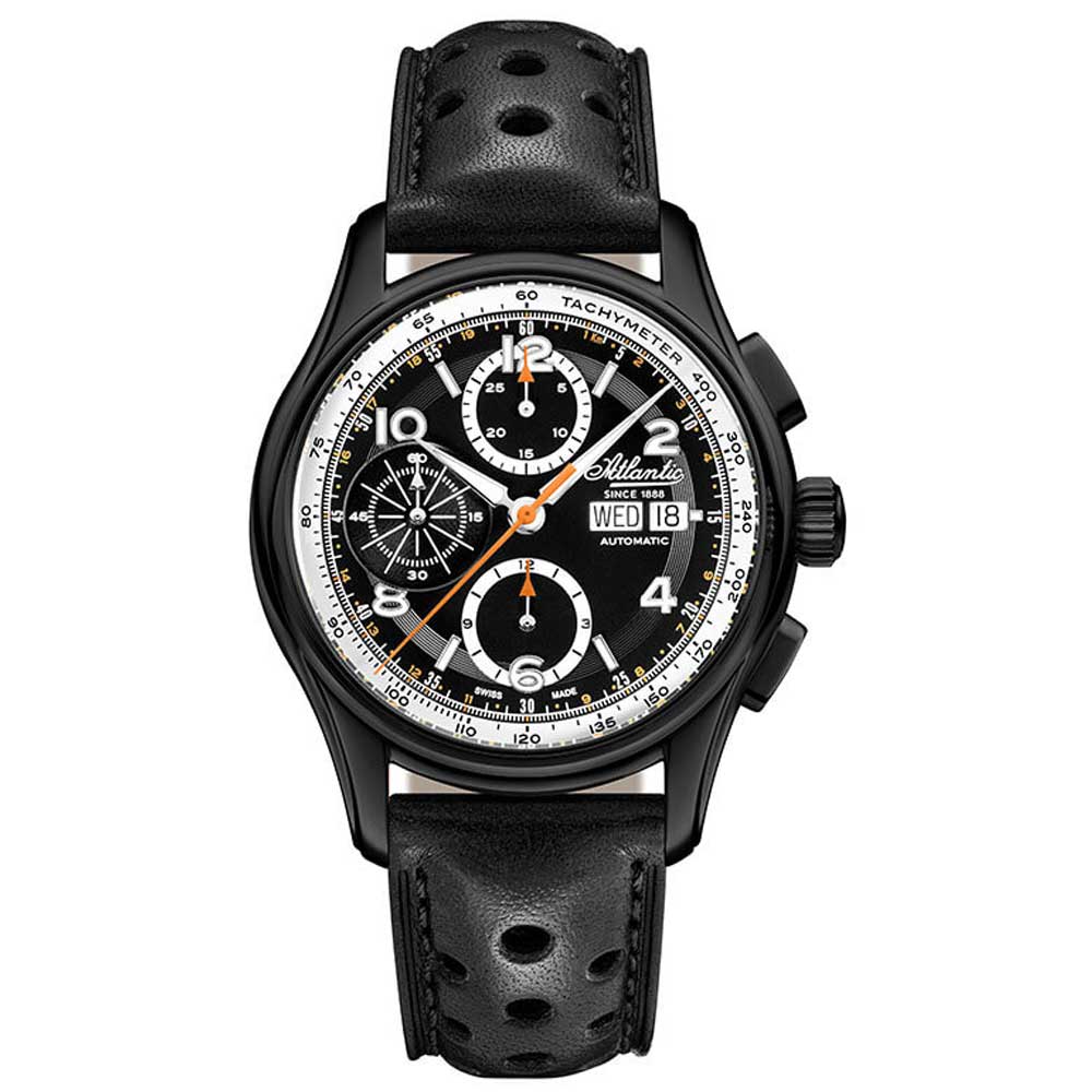 Atlantic Worldmaster Prestige Valjoux Black PVD Chronograph