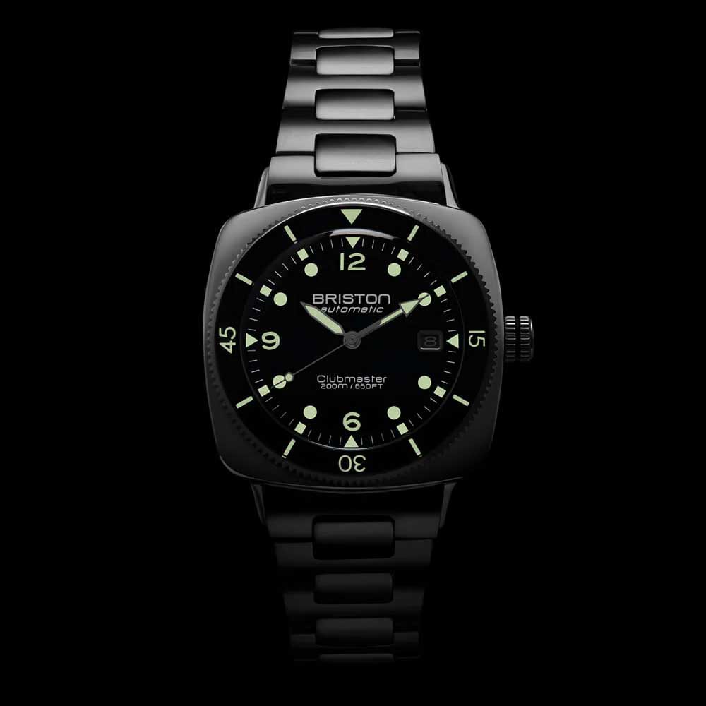 Briston Watches Clubmaster Legend Diver Steel Black 241740.PS.LD.1.SB