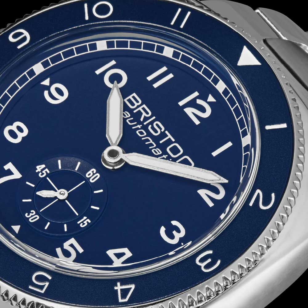 Briston Watches Clubmaster Legend Small Second Steel Navy Blue 241639.PS.L.15.SB