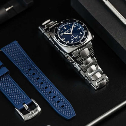 Briston Watches Clubmaster Legend Small Second Steel Navy Blue 241639.PS.L.15.SB