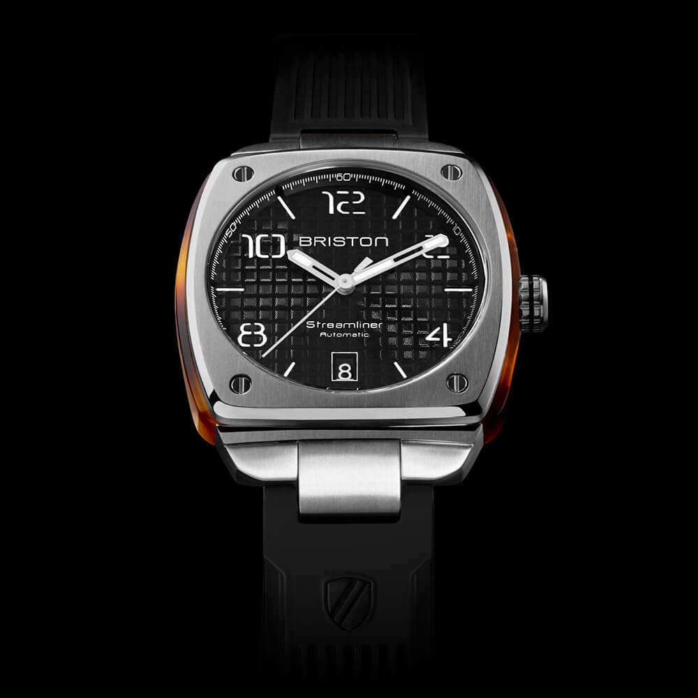 Briston Watches - STREAMLINER URBAN AUTO ACIER ET ACÉTATE – NOIR (23640.S.T.1.RB / 23640.S.T.1.SB)