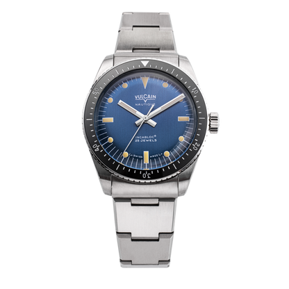 VULCAIN Skindiver Nautique - Blue with Khaki Brown Lum