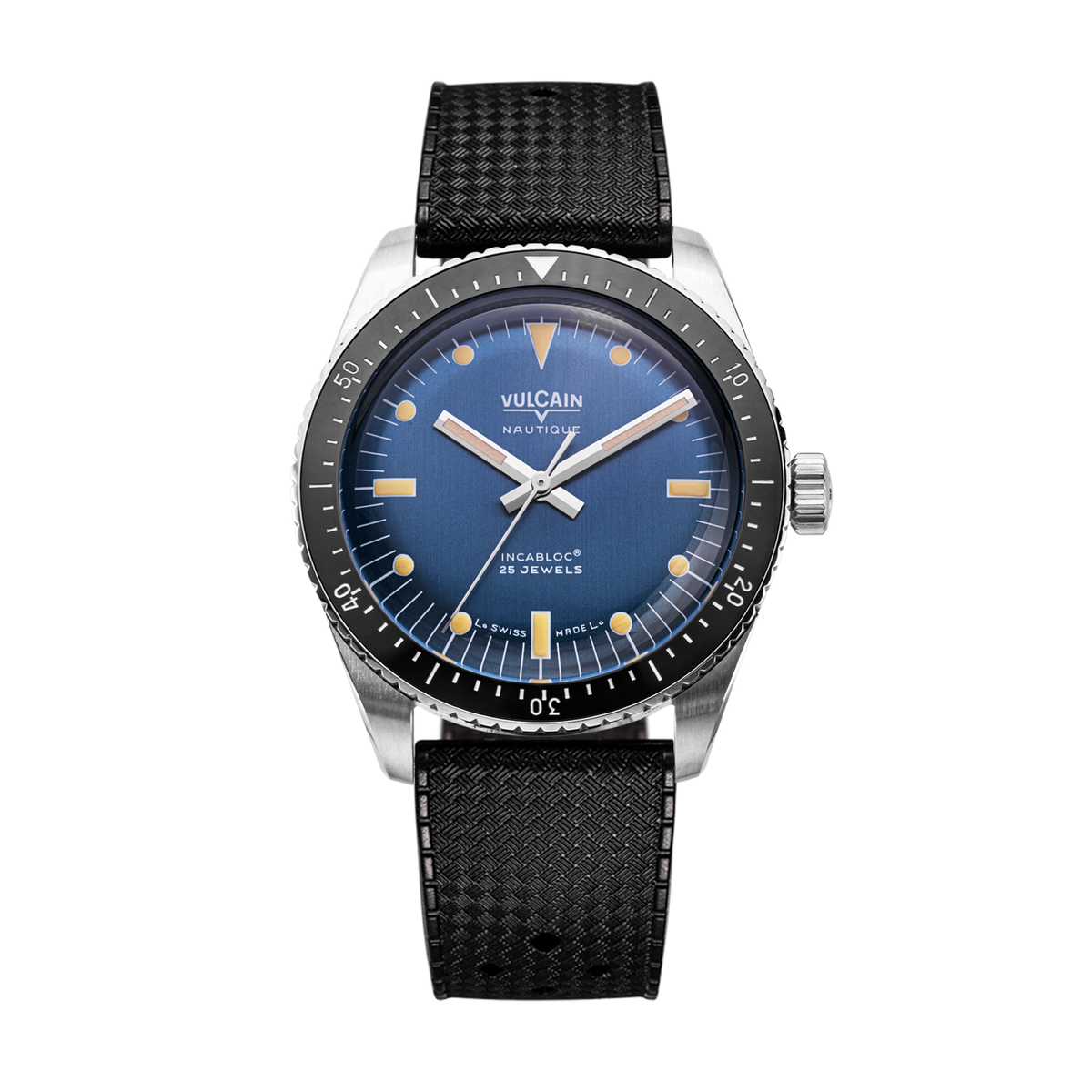 VULCAIN Skindiver Nautique - Blue with Khaki Brown Lum