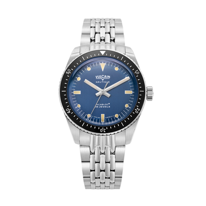 VULCAIN Skindiver Nautique - Blue with Khaki Brown Lum