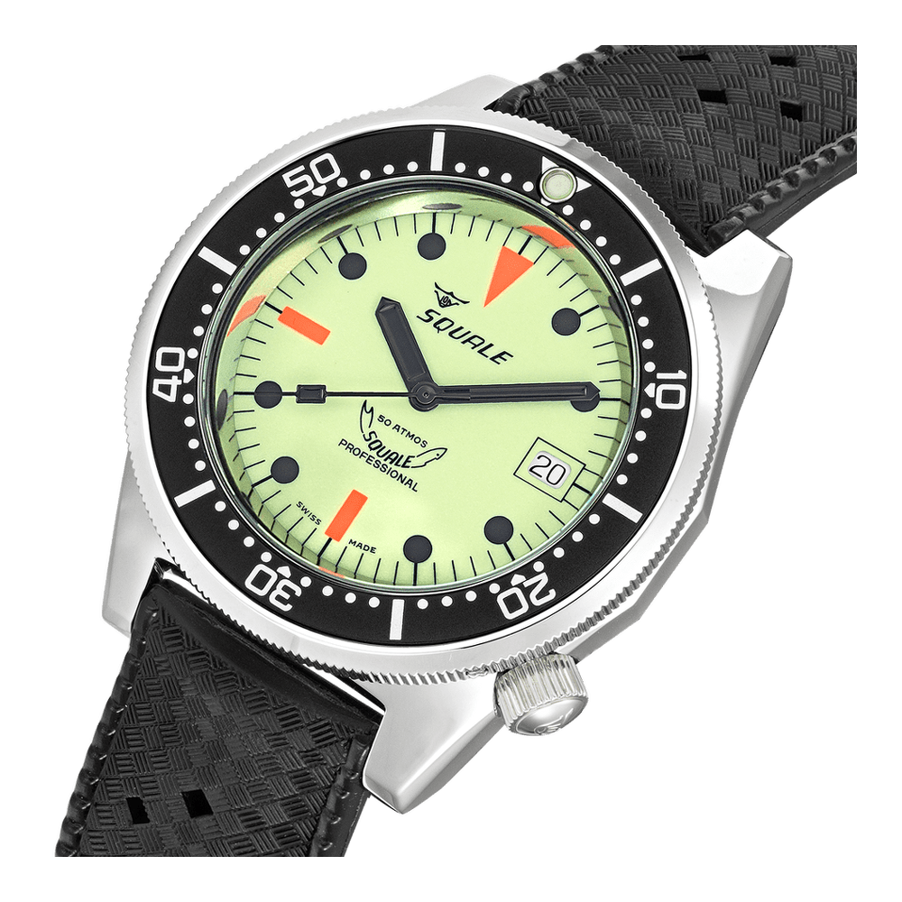 Squale 1521 Full Luminous 1521FULL.HT Kautschukband Taucheruhr