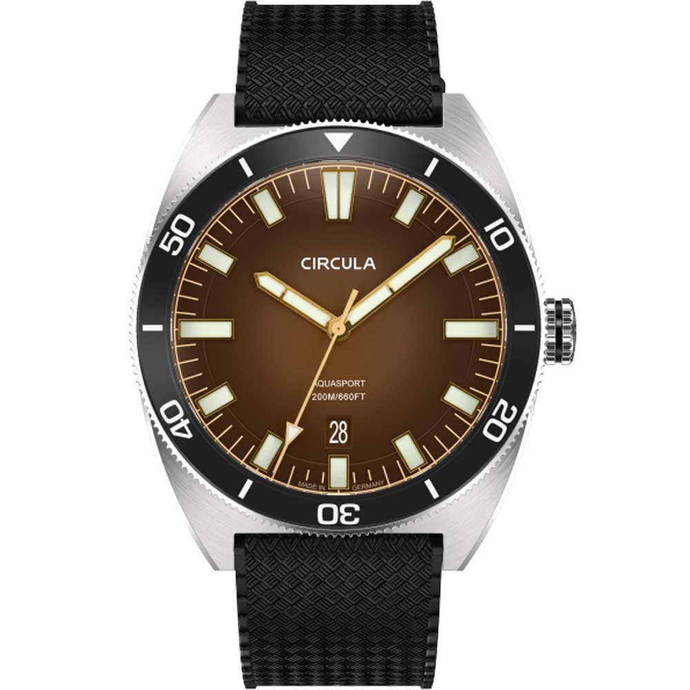 Circula AquaSport II Braun Taucheruhr