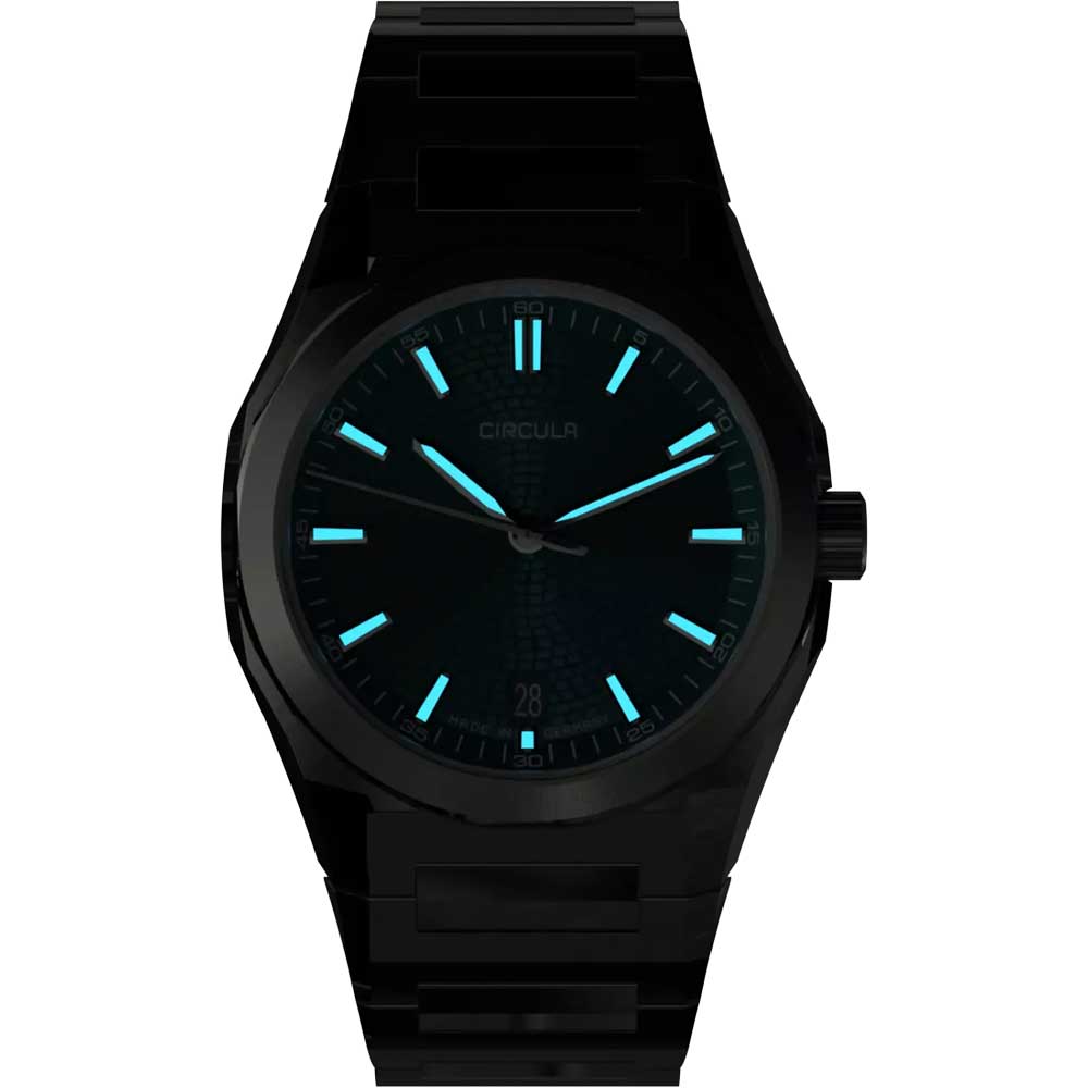 Circula Facet Petrol - Stahlband Schmetterlingsschließe