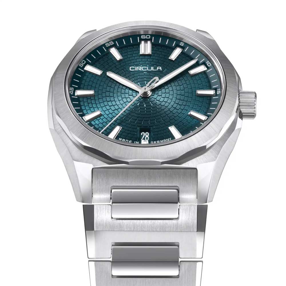 Circula Facet Petrol - Stahlband Schmetterlingsschließe