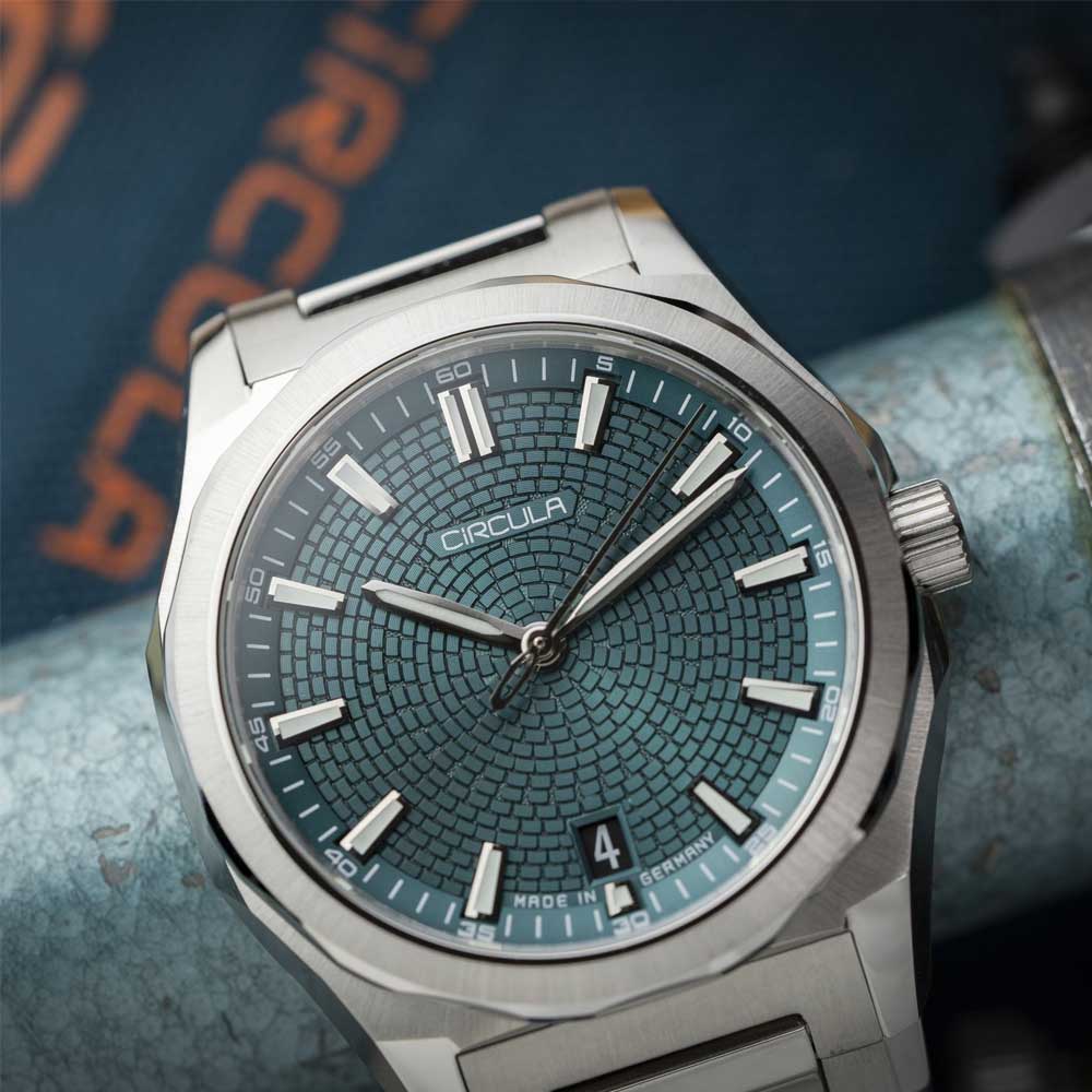 Circula Facet Petrol - Veloursband