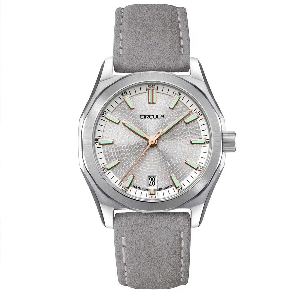 Circula Facet Silber - Veloursband