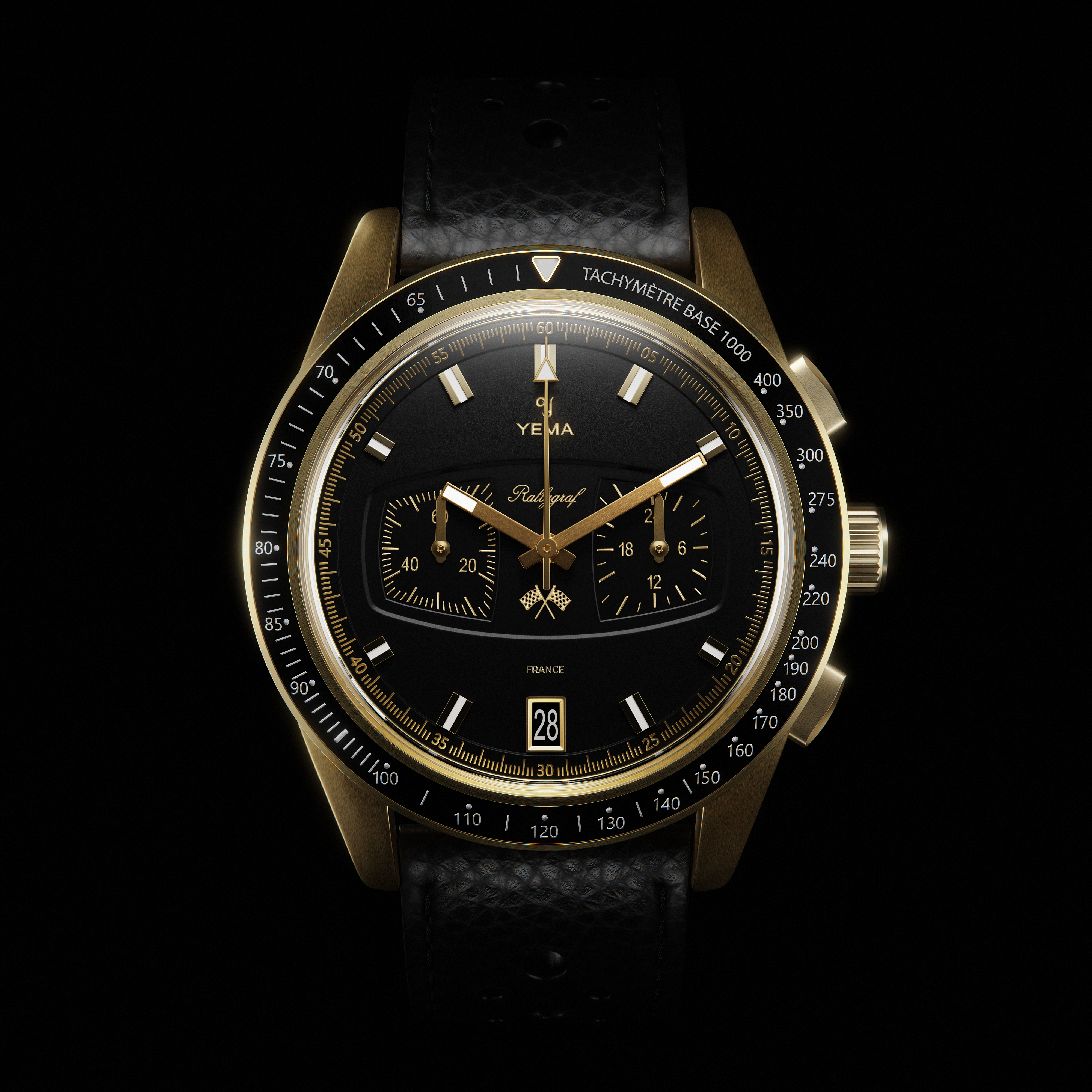 YEMA RALLYGRAF MECA-QUARTZ Classic Racing School YMHF1585-AA