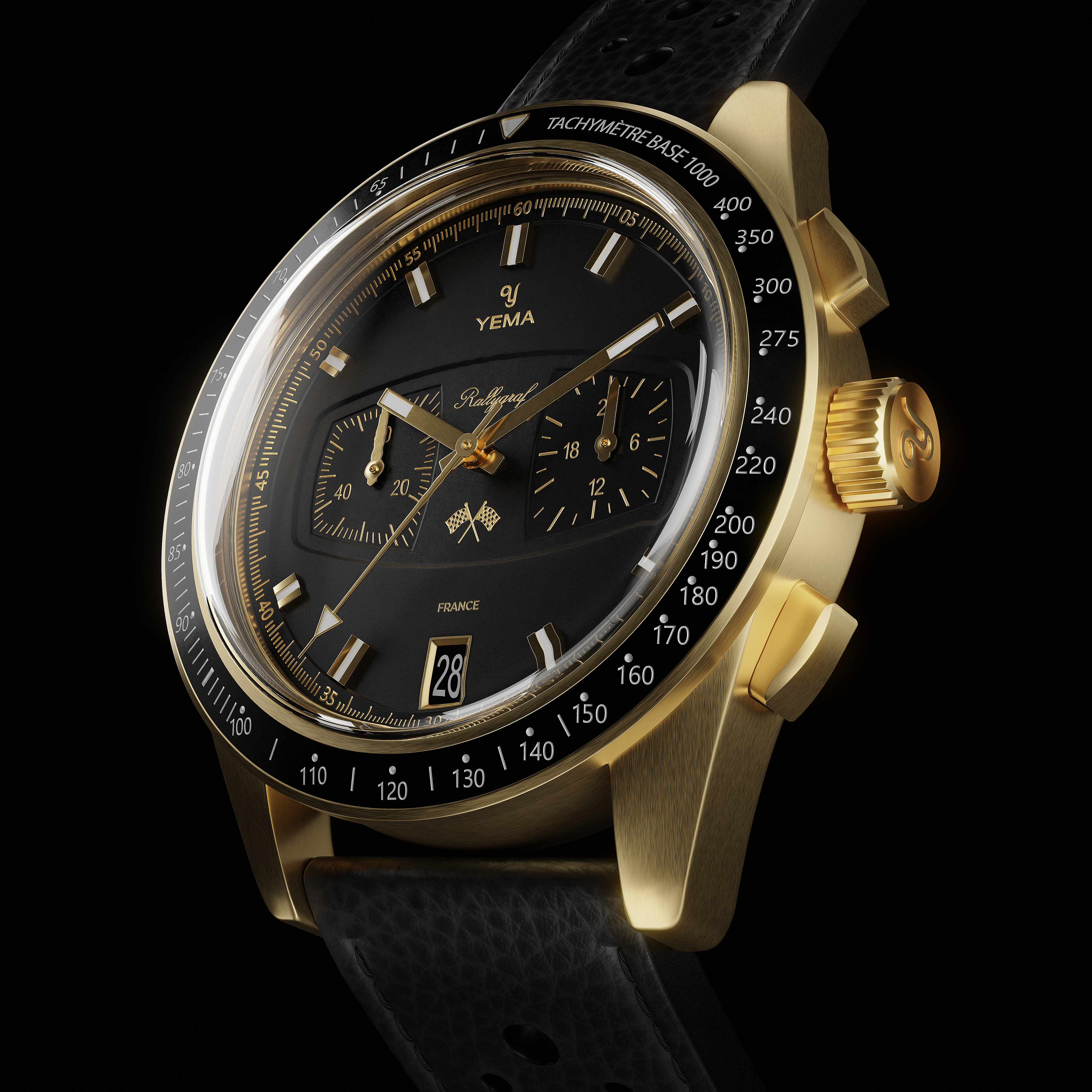 YEMA RALLYGRAF MECA-QUARTZ Classic Racing School YMHF1585-AA