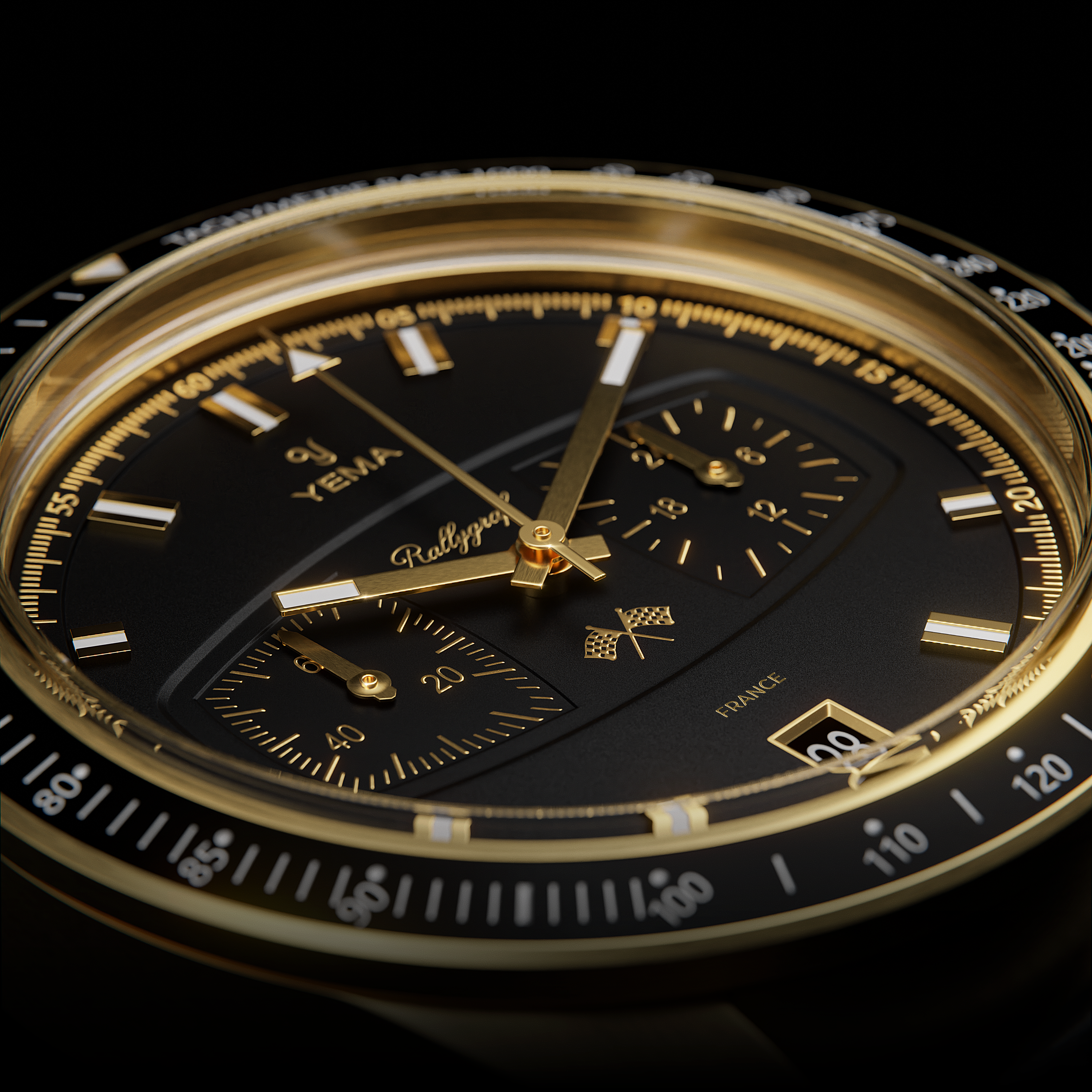 YEMA RALLYGRAF MECA-QUARTZ Classic Racing School YMHF1585-AA