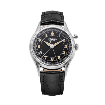 VULCAIN Cricket Classique 39 mm - Black & Khaki numbers