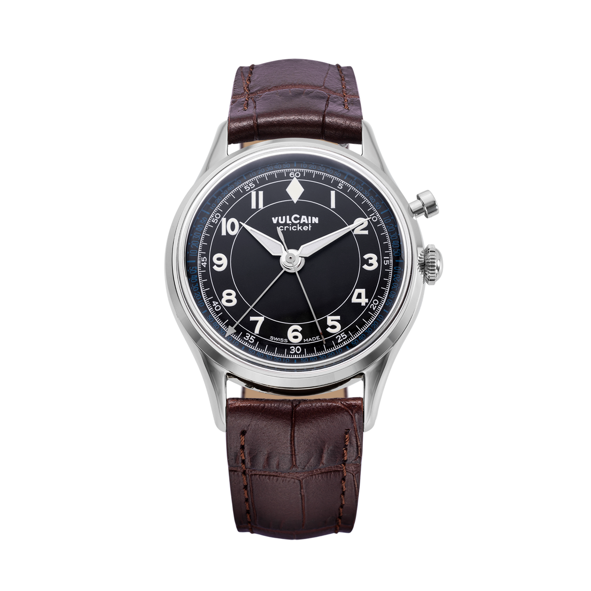 VULCAIN Cricket Classique 36 mm - Black & White/Blue
