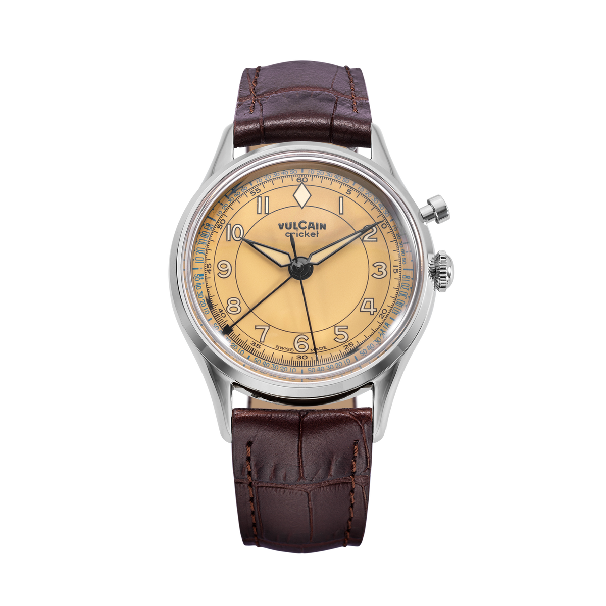 VULCAIN Cricket Classique 36 mm - Khaki Brown