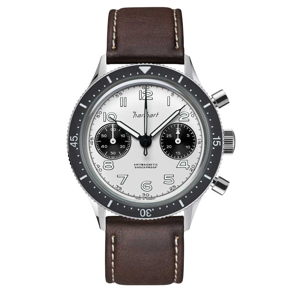 Hanhart 415 ES Panda dunkelbraunes Leder