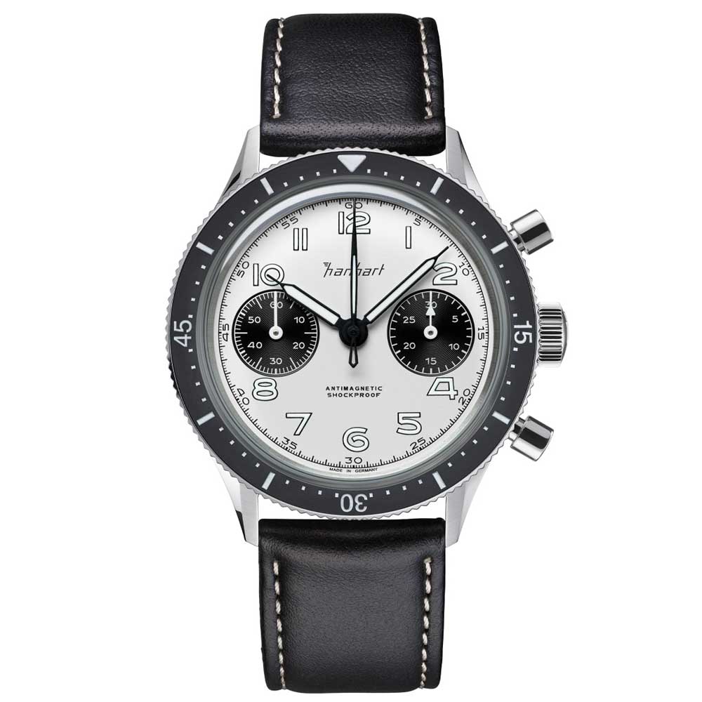 Hanhart 415 ES Panda schwarzes Leder