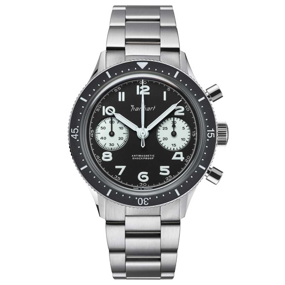 Hanhart 415 ES Reverse Panda Stahlband