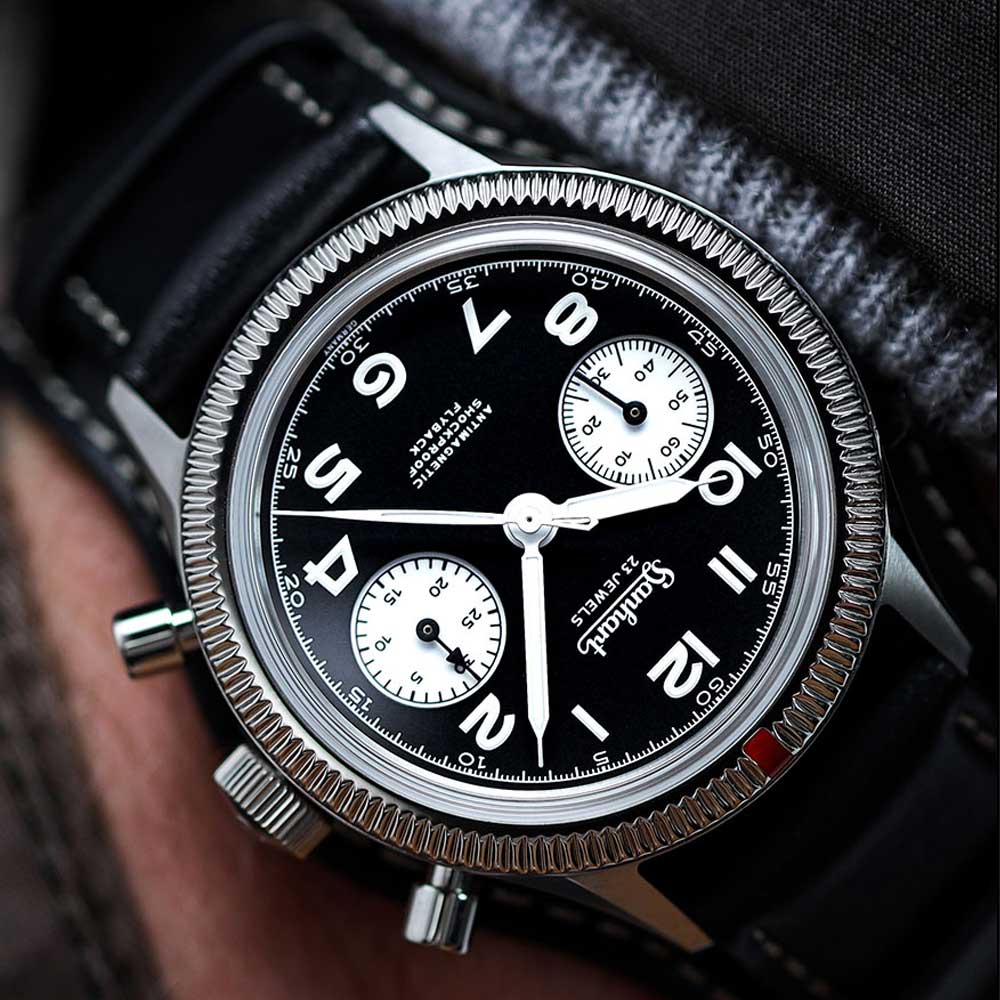 Hanhart 417 ES 1954 Flyback Reverse Panda