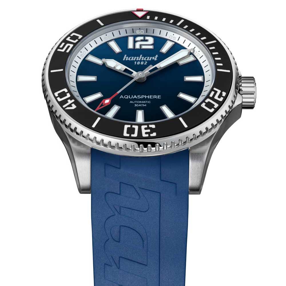 Hanhart AQUASPHERE Ocean Fade, 42mm Schwarze Lünette Kautschuk