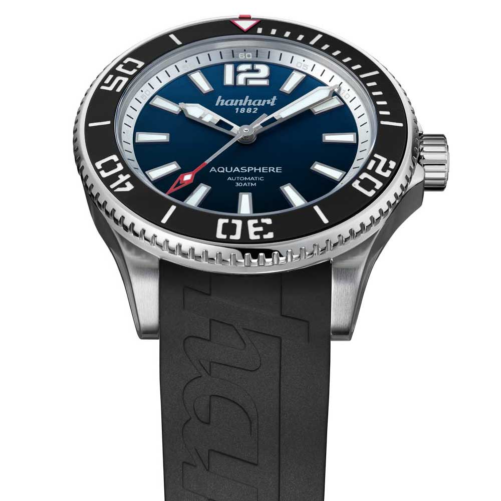 Hanhart AQUASPHERE Ocean Fade, 42mm Schwarze Lünette Kautschuk