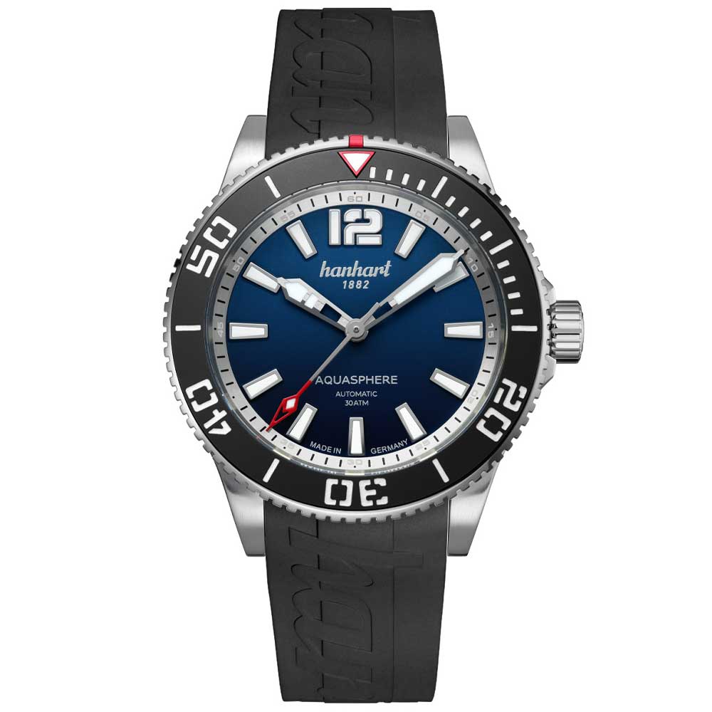 Hanhart AQUASPHERE Ocean Fade, 42mm Schwarze Lünette Kautschuk