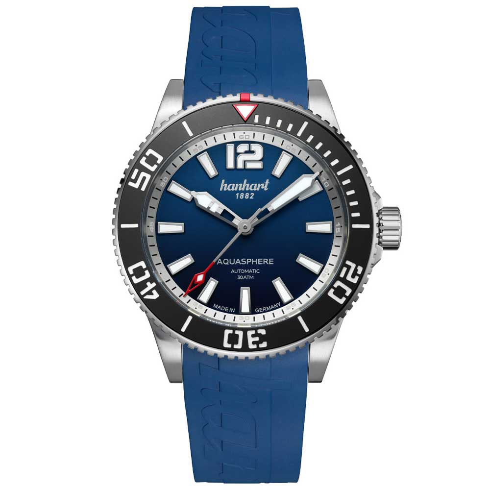 Hanhart AQUASPHERE Ocean Fade, 42mm Schwarze Lünette Kautschuk