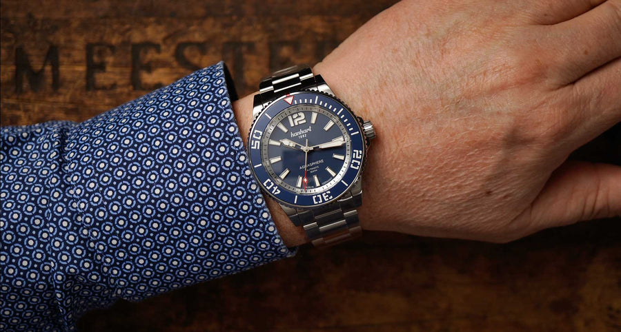 Die Hanhart Aquasphere Freefall Blue: Eine Taucheruhr im Detail