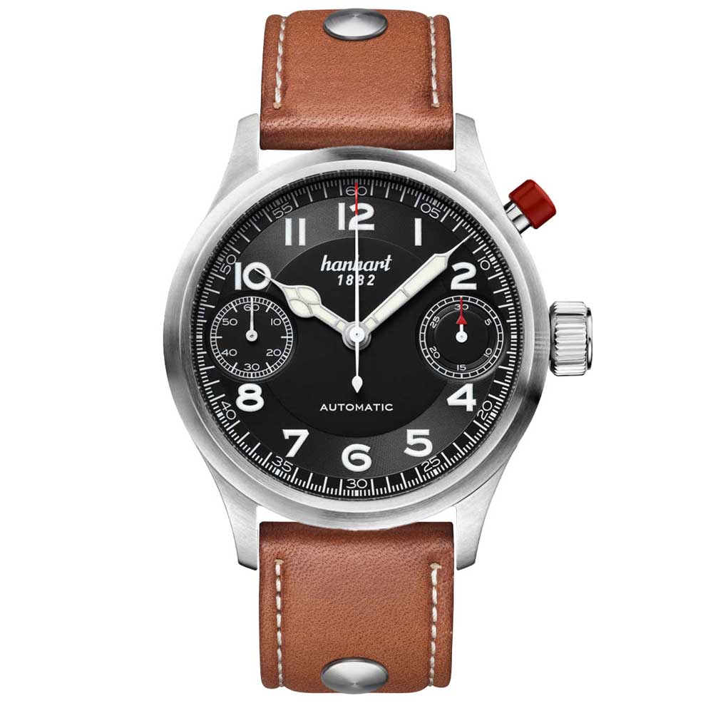 Hanhart PIONEER MonoScope schwarz, glatte Lünette