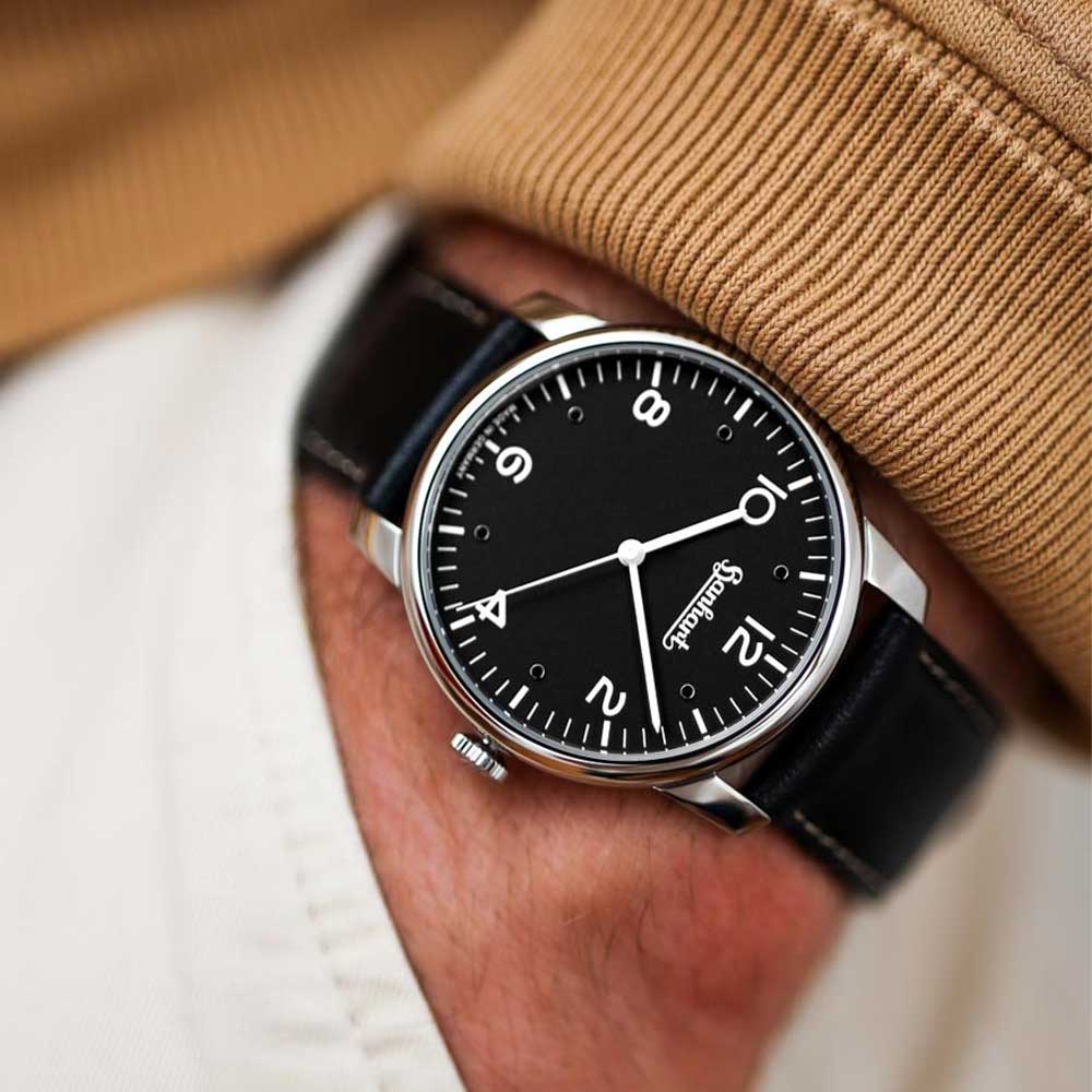 Hanhart PIONEER Silva Schwarz Edelstahl