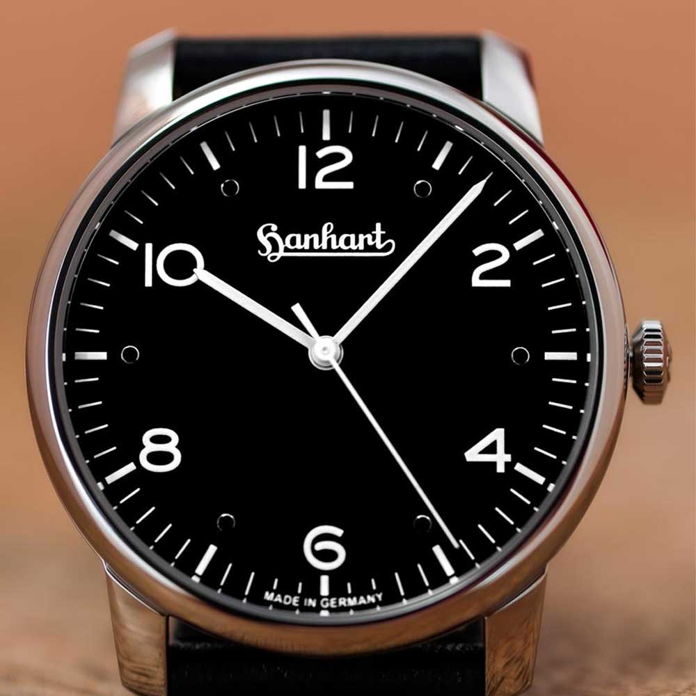 Hanhart PIONEER Silva Schwarz Edelstahl