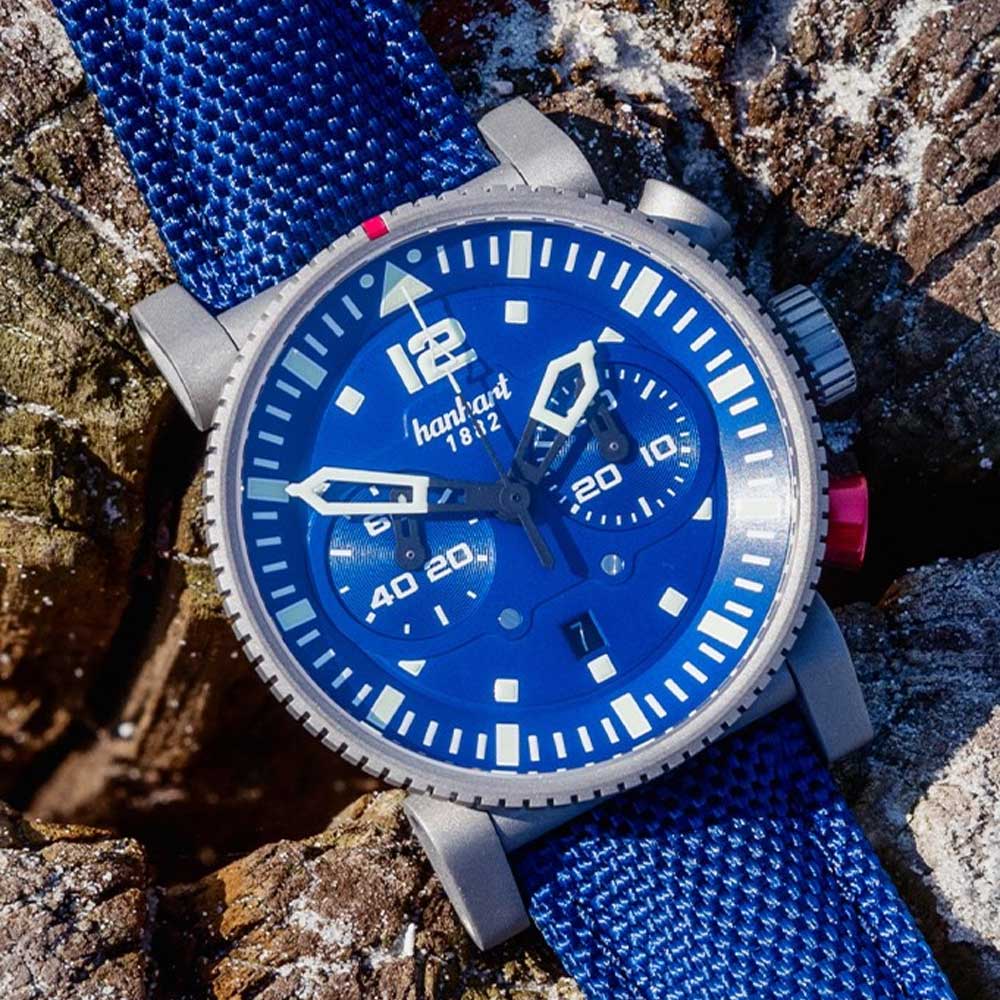 Hanhart PRIMUS Carrier Pilot Blau